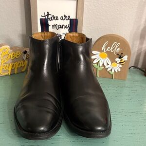 Saks Fifth Avenue Black Leather Ankle Boots